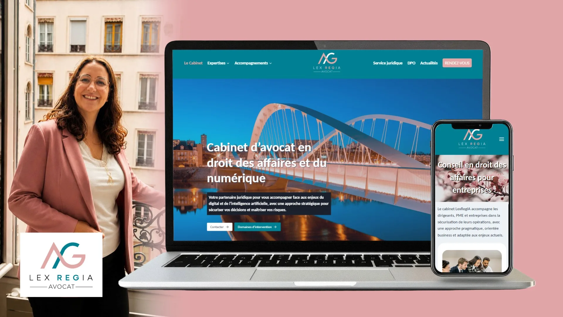Visuel Page d'accueil Site web lexregia-avocat.com